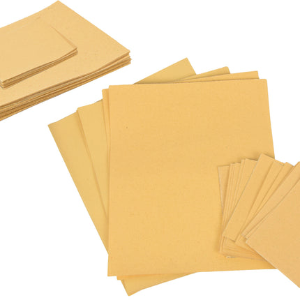 Schuurpapier Set - 30 Stuks | Schuurmaterialen voor Volwassenen | Fijn, Grof, Metaal- en Meubel Schuurpapier | 9.30x20 cm | Beige