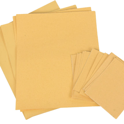 Schuurpapier Set - 30 Stuks | Schuurmaterialen voor Volwassenen | Fijn, Grof, Metaal- en Meubel Schuurpapier | 9.30x20 cm | Beige