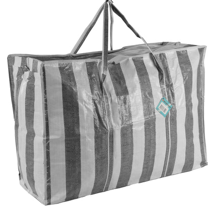 Opbergtas Voor Dekbed XL Set van 3 | 90 Liter per Tas | Duurzaam Polyester Turkentassen met Rits en Verstevigde Handvatten | 70cm x 48cm x 28cm | Ideaal als Stevige Boodschappentas Voor Het Dragen Van Boodschappen