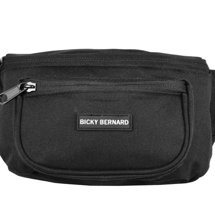 Unisex Heuptas Zwart | 13cm x 30cm | Nylon Heuptas Voor Wandelen Reizen Sporten | Crossbody Phone Pouch en Paspoorthouder voor Dames & Heren | 3 Compartimenten | Niet Geschikt voor Laptop | Sport Heuptas
