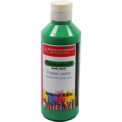 Plakkaatverf Discountershop - Plakkaatverf Basic waterbasis 250 ML - Plakkaatverf kinderen -Groen