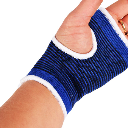 Blauwe Polsbrace voor Sport en Pols Ondersteuning - Lichtgewicht - Maat L - Duurzame Polsbandage