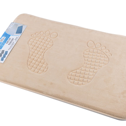 Badmat & WC Mat Set -Douche mat set - Crème 80cm x 50cm - badmat set 3-delig - Soft Foam - Extra Zacht - FOAM 