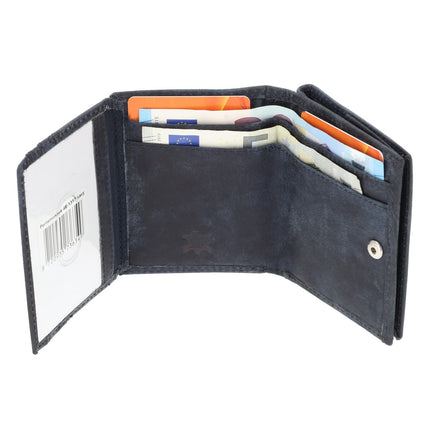 Marineblauwe Echt Lederen Crossbody- en Schoudertas met Creditcardhouder - 2 Vakken, 1 Muntenvakje, 6 Creditcardvakken voor optimale organisatie.