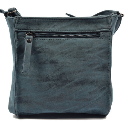 Bicky Bernard Bicky Bernard Schoudertas Donkerblauw met 5 ritsen - tas - tassen - schoudertas dames - handtas - Donkerblauwe schoudertas - schoudertas meisjes - Bicky Bernard Schoudertas Donkerblauw met 5 ritsen - tas - tassen - schoudertas dames - handta