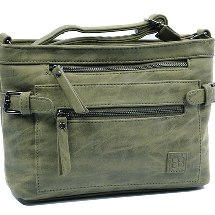 Stoere -Schoudertas - bicky Bernard -Olijf