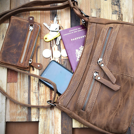Bicky Bernard schoudertas - ideaal tassen van Bicky Bernard WDL029 Camel