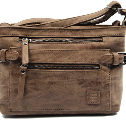 Stoere -Schoudertas - bicky Bernard - Donkerbruin