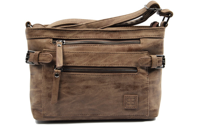 Stoere -Schoudertas - bicky Bernard - Donkerbruin