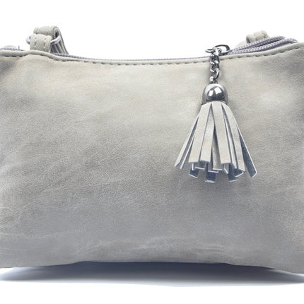 Tas - tasssen - bags - Bag- Bicky Bernard- Harmonica 3-Vaks tasje - schoudertasje - crossbody tasje - Grijs