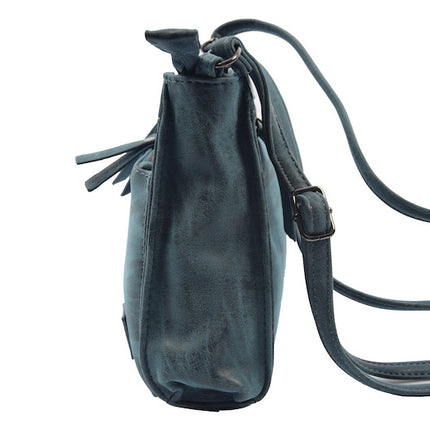 Bicky Bernard Bicky Bernard Schoudertas Donkerblauw met 5 ritsen - tas - tassen - schoudertas dames - handtas - Donkerblauwe schoudertas - schoudertas meisjes - Bicky Bernard Schoudertas Donkerblauw met 5 ritsen - tas - tassen - schoudertas dames - handta