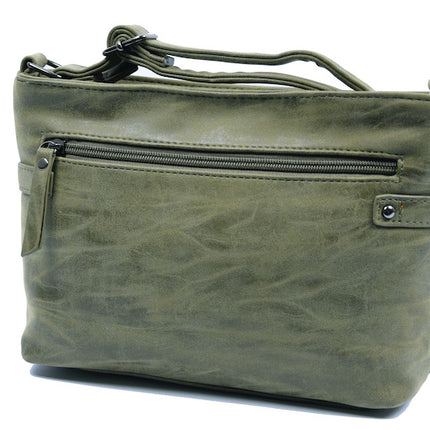 Stoere -Schoudertas - bicky Bernard -Olijf
