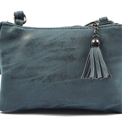 Tas - tasssen - bags - Bag- Bicky Bernard- Harmonica 3-Vaks tasje - schoudertasje - crossbody tasje - donkerblauw