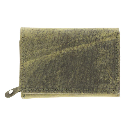 Leren Overslagportemonnee Heren & Dames | Anti Skim Unisex Portemonnee met Rits | 11 Pasjeshouder | Compacte Portefeuille van Echt Leer | Kerstcadeau voor Mannen & Vrouwen - 12.5x8.5 cm 