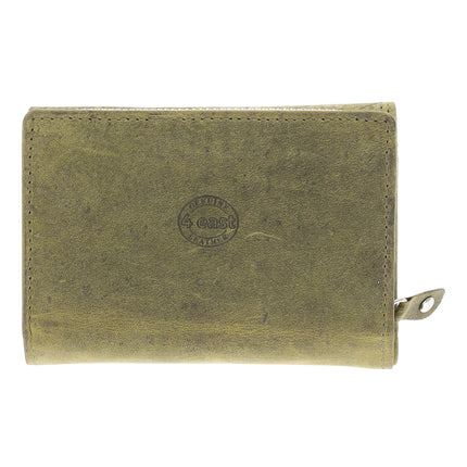 Leren Overslagportemonnee Heren & Dames | Anti Skim Unisex Portemonnee met Rits | 11 Pasjeshouder | Compacte Portefeuille van Echt Leer | Kerstcadeau voor Mannen & Vrouwen - 12.5x8.5 cm 