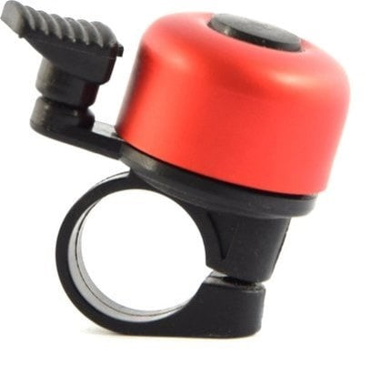 Fietsbel Mini 4 cm Rood – Stoere Fietsbel voor Racefiets, Kinderfiets & Stadsfiets – Universeel – Lichtgewicht – Beste Fietsbel Geluid