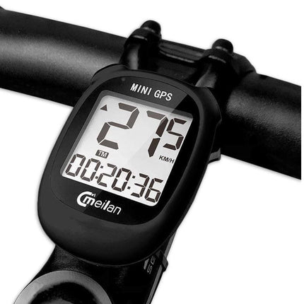 Fietscomputer IPX6 - USB oplaadbaar - Fietscomputer 1.6 inch mono LCD - Zwart