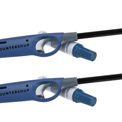 Elektrische aansteker incl. navulling | set van 2 in blauw | 25.5cm lengte | navulbare gasaansteker voor kaarsen, kamperen & meer 