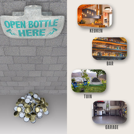 Vintage Wandflesopener | Staalen Muur Flesopener voor Verzamelaars | 8x6.5x3cm | Gebruik als Bieropener Muur voor Uw Man!
