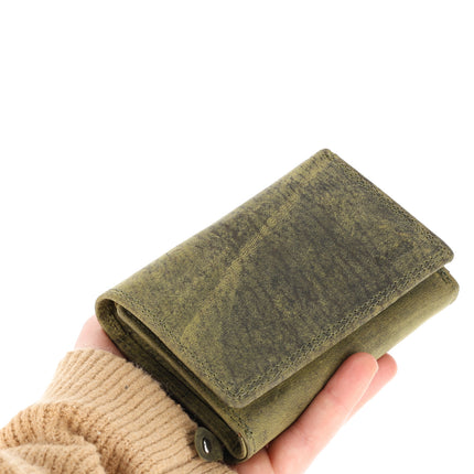 Leren Overslagportemonnee Heren & Dames | Anti Skim Unisex Portemonnee met Rits | 11 Pasjeshouder | Compacte Portefeuille van Echt Leer | Kerstcadeau voor Mannen & Vrouwen - 12.5x8.5 cm 