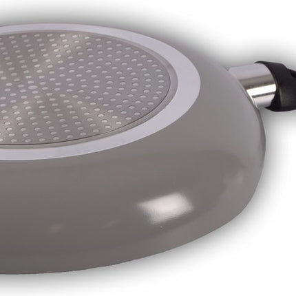 Set van 3 Braadpannen met Antiaanbaklaag - Grijs - Luxe Hapjespan