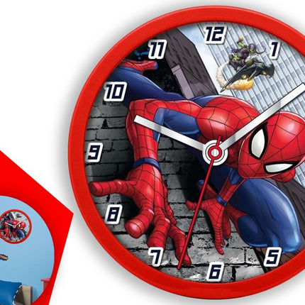 Wandklok voor kinderen 25 cm | Marvel Spiderman kindkerklok 