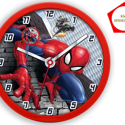 Wandklok voor kinderen 25 cm | Marvel Spiderman kindkerklok 