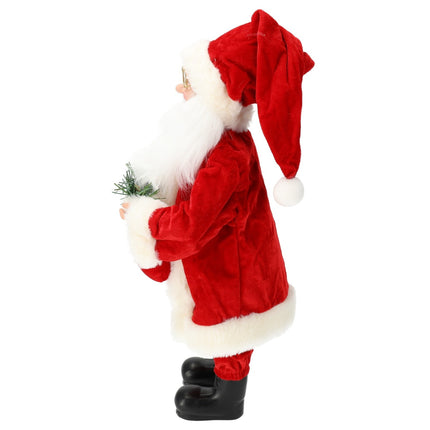 Kerstman Pop - Hoogte 45 cm - Rood - Nostalgische Kerstdecoratie - Kerstversiering voor Binnen 