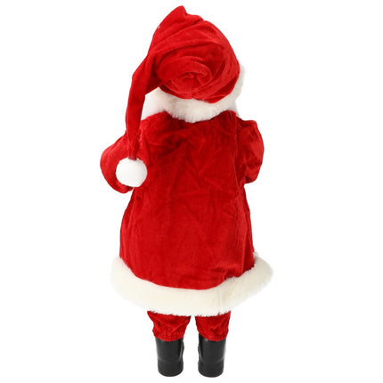 Kerstman Pop - Hoogte 45 cm - Rood - Nostalgische Kerstdecoratie - Kerstversiering voor Binnen 
