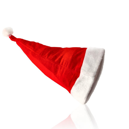 Set van 2 Luxe Kerstmutsen Volwassenen - Velvet Kerstmuts met Pompom - Perfect Kerstcadeau - Hoofdomtrek 56-60 cm