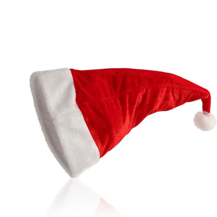Kerstmutsen Unisex - Pluche Rood/Wit - Set van 4 Luxe Kerstmutsen voor Kinderen & Volwassenen - 100% Polyester 