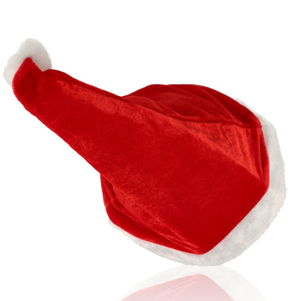 Kerstmutsen Unisex - Pluche Rood/Wit - Set van 4 Luxe Kerstmutsen voor Kinderen & Volwassenen - 100% Polyester 
