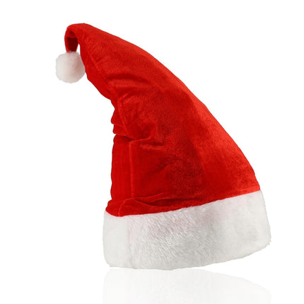 Kerstmuts Volwassenen - Luxe Kerstmuts met Pompom - Velvet Kerstcadeau voor Kerstmis - Hoofdomtrek 56-60 cm