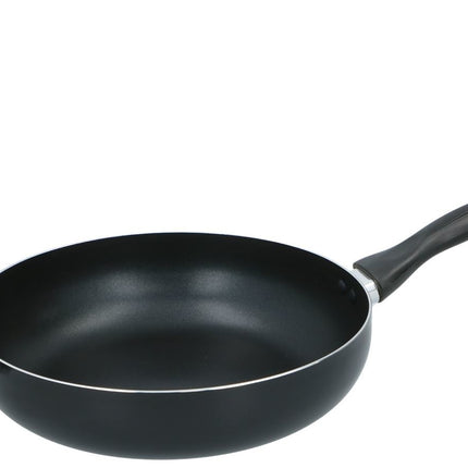 Keukenpan - Ø 28 cm - Luxe keukenpan van 28cm Anti-aanbaklaag - handvat zwart - Pan met Deksel