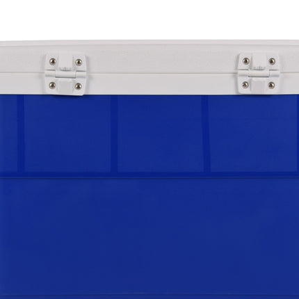 Blauwe Draagbare Camping Koelbox - 45L - Kunststof - Inclusief Deksel - Met Handgrepen - Anti-slip - 50x38x39cm