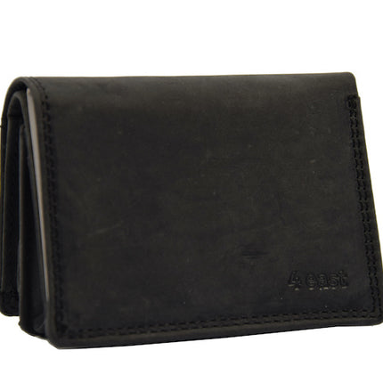 Kleine portemonnee van buffelleer, met kleine geld- zeer compact - RFID - vakantie portemonnee - Mini portemonnee.