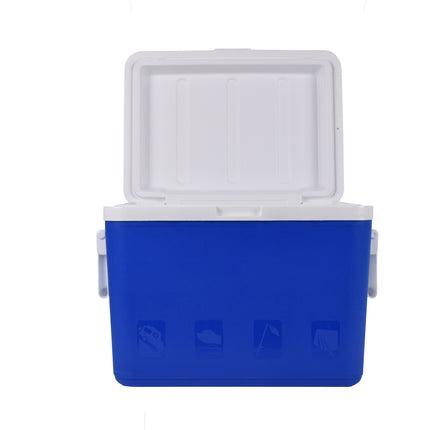 Blauwe Camping Koelbox - Draagbaar en Luchtdicht - 27L - Voor Voedsel en Drank - Koelboxen - 42x32x33 cm