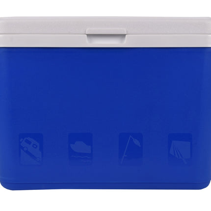 Blauwe Camping Koelbox - Draagbaar en Luchtdicht - 27L - Voor Voedsel en Drank - Koelboxen - 42x32x33 cm