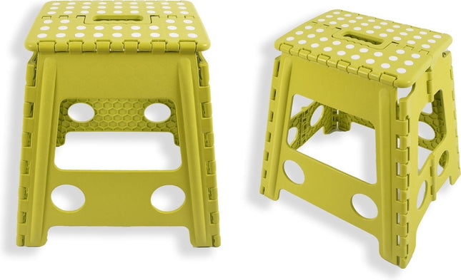 Opvouwbare Opstapkrukken - Set van 2 Groen - 29x22x39 cm - Lichtgewicht & Ruimtebesparend - Perfect voor Camper, Huis & Camping