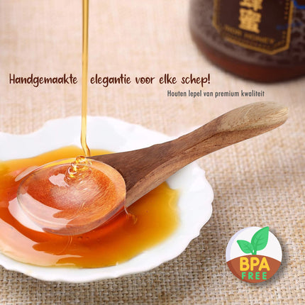 Mini Houten Lepel - Theelepel Koffielepel 10 Stuks - 7cm - Kleine Lepeltjes Voor Kruidenpotten, Jam, Suiker, Honing & Meer! 
