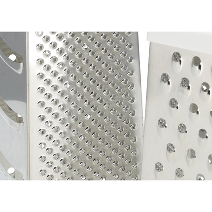 Tafelrasp met Witte Handgreep - Ergonomisch - Voor Kaas, Aardappelen, Komkommer -Set van 2 Vierkantenraspen - 24,5 cm Keukenraspen - Niet Vaatwasserbestendig