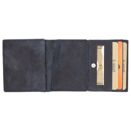 Marineblauwe Echt Lederen Crossbody- en Schoudertas met Creditcardhouder - 2 Vakken, 1 Muntenvakje, 6 Creditcardvakken voor optimale organisatie.