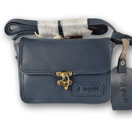 Tasje | Handtasje | 12cm*17cm | Echte leer | Navy | Leren tas dames