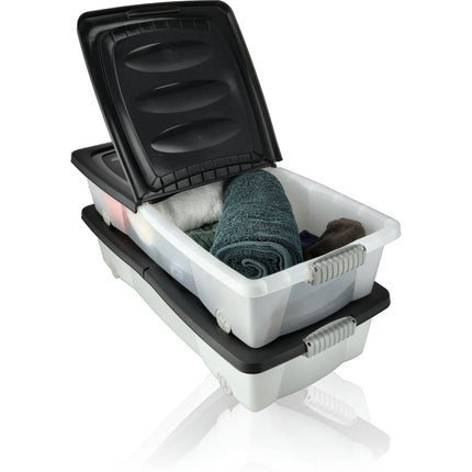 Opbergbox - onderbedbox - Onderbedbox 32 liter - Zwart