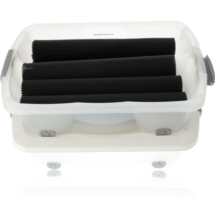 Discountershop® | Onderbedbox op wielen | Rollerbox 100 % BIO recyclable | opbergbox | 24L 2 stuks Opberger met wieltjes