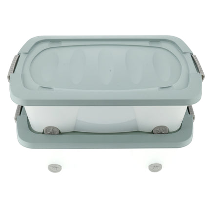 Set van 2 Opbergboxen Groen 24L - Onderbedboxen met Deksel (60x38.5x18 cm) - Ideaal voor Opslag Onder Bed, Huis & Kantoor