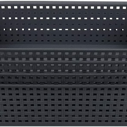 5 X Opbergmand - Opbergbakje - Zwarte opberger 35 x 29 x 13 cm Rattan - Opbergboxen kopen - opbergbox kopen Opbergbox