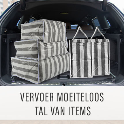 Complete Dekbed Opbergtas Set 45L, 90L, 125L | 3 Stuks | Ideaal voor Verhuizen, Opslag en Boodschappen | Duurzaam Polyester | Kussen Opbergtas Met Stevige Rits En Handvatten