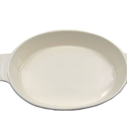 Ovenschaal met inhoud van 1.5 liter afmeting 30 cm - Ovenschaal Ovale ovenschaal keramiek wit 30 cm - Porselein
