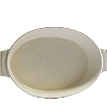 Ovenschaal met inhoud van 1.5 liter afmeting 30 cm - Ovenschaal Ovale ovenschaal keramiek wit 30 cm - Porselein